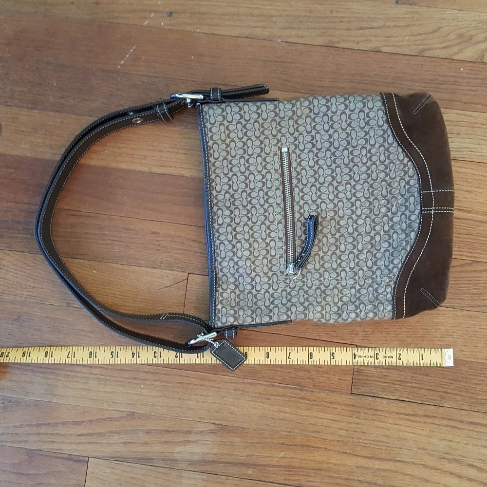 Coach Jacquard Mini Signature Hobo Bag EUC - Picture 5 of 6